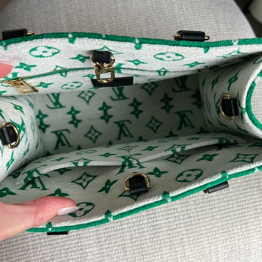 Louis Vuitton LV Green & White Monogram OnTheGo PM Bag